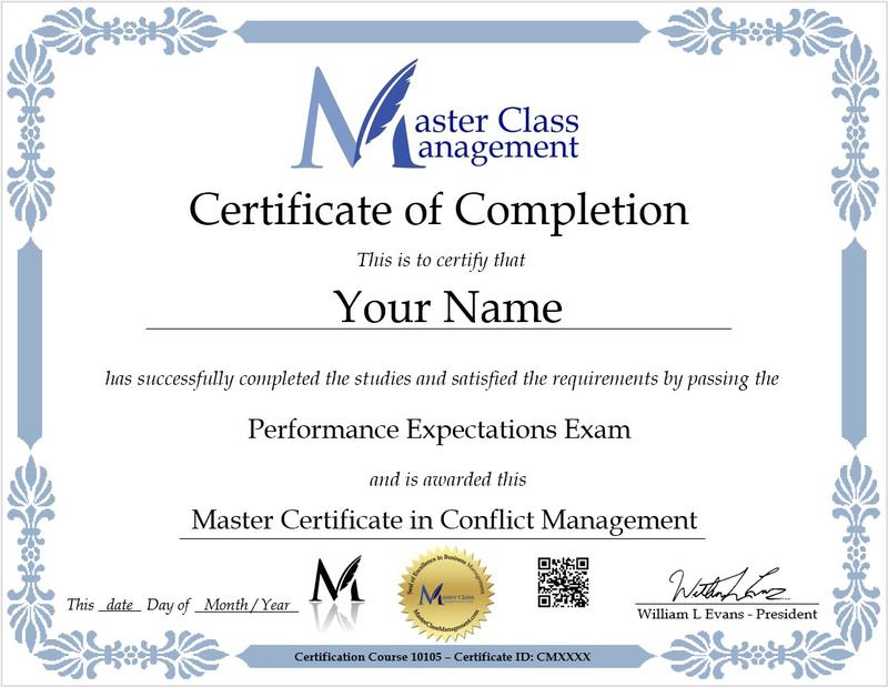 Master Certificate in Conflict Management