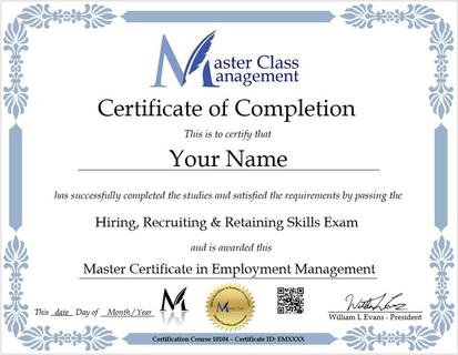 Master Certificate in Employment Management